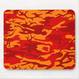 Lava Red Camo Mouse Pad