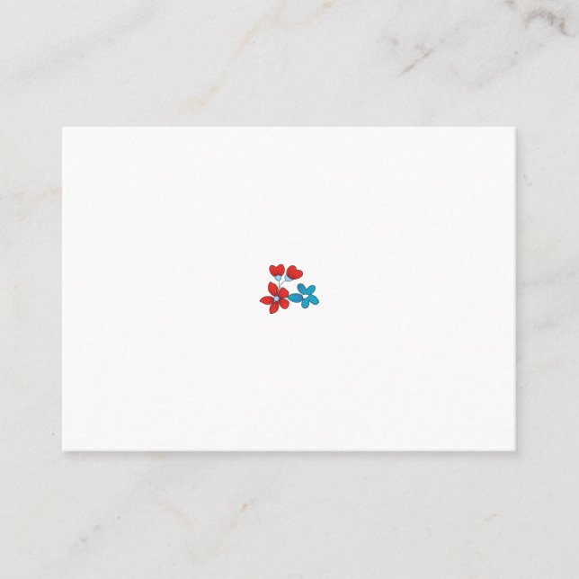 Lava Red, Pacific Blue plan de marketing Design Place Card (Front)
