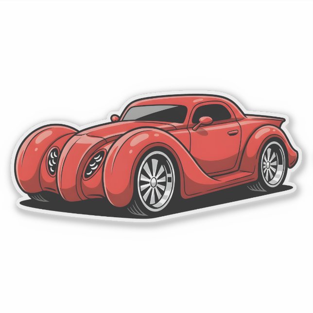 Lava Red Spiral Hotrod Toon (Front)