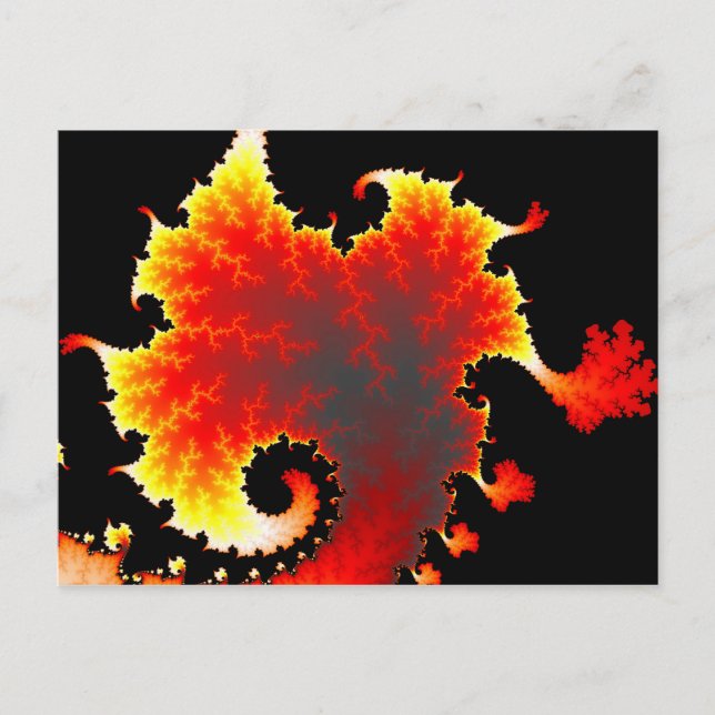 Lava Sea  - Fractal Postcard (Front)