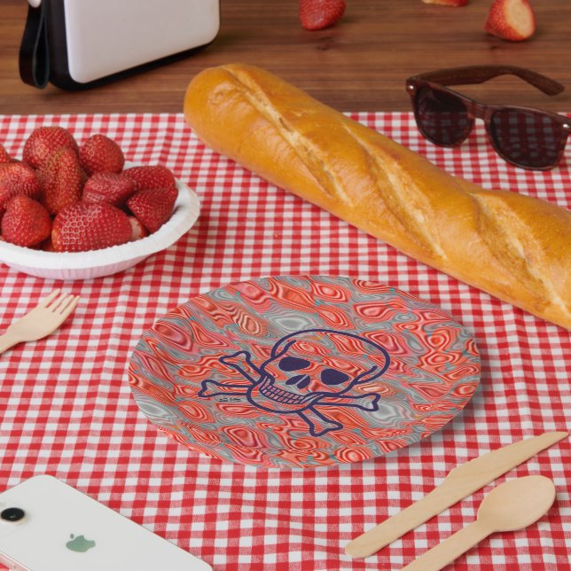 Lava Skull paper plates (Picnic)