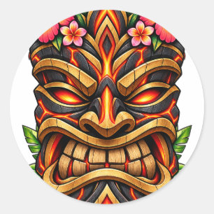 Lava Stone Tiki Sticker