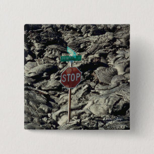 Lava Stop Photo 15 Cm Square Badge