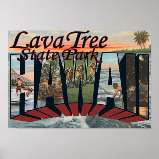 Lava Tree State Park, Hawaii Poster (Front)