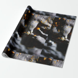 Lava tube cave detail wrapping paper