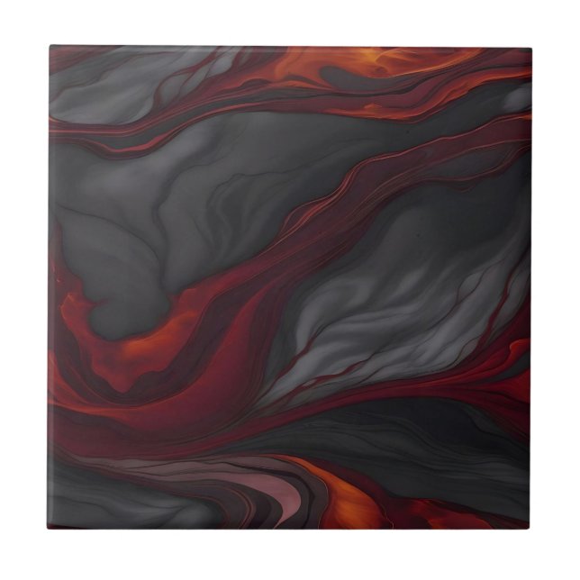 Lava Veins Marble Ceramic Tile (Front)