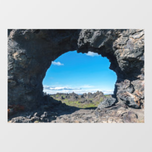 Lava window at Dimmuborgir, Myvatn area - Iceland