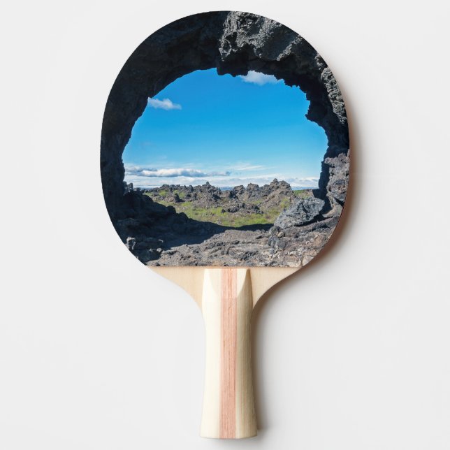 Lava window at Dimmuborgir, Myvatn area - Iceland Ping Pong Paddle (Front)