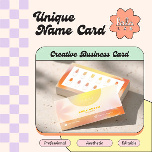 Lava Yellow Gradient Card for Nail Techs & Salons
