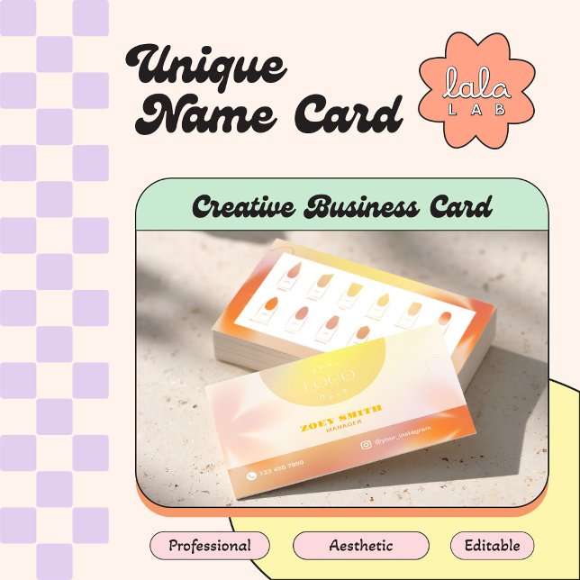 Lava Yellow Gradient Card for Nail Techs & Salons (Creator Uploaded)
