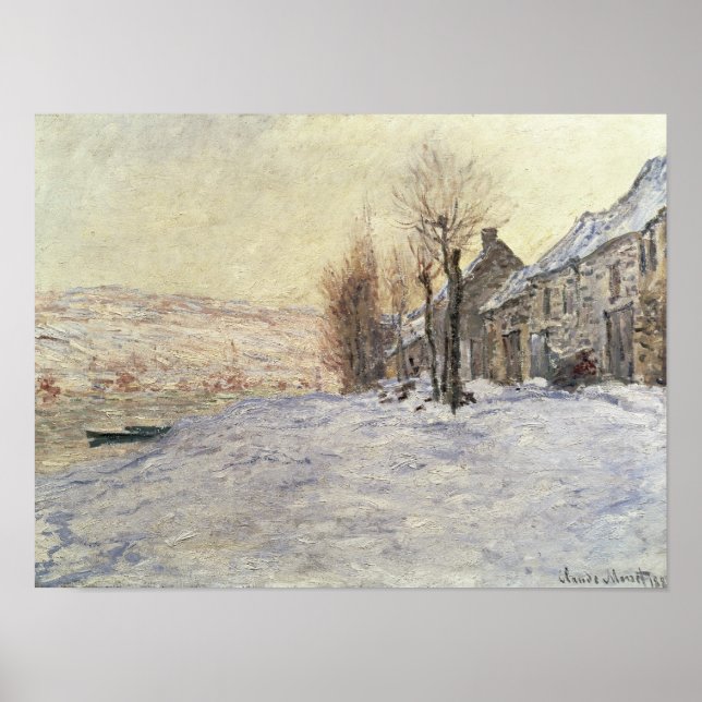 Lavacourt under Snow, c.1878-81 Poster (Front)