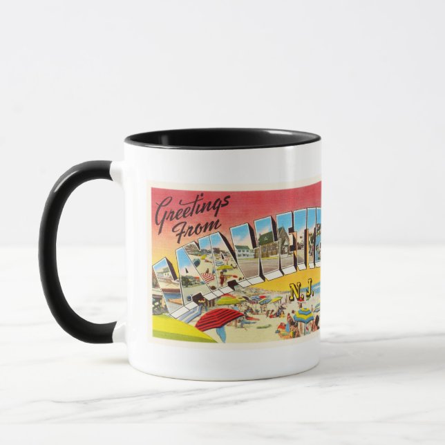 Lavallette New Jersey NJ Vintage Travel Postcard- Mug (Left)