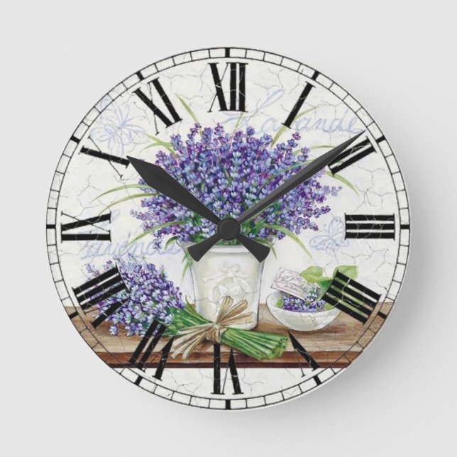 Lavand Round Clock (Front)