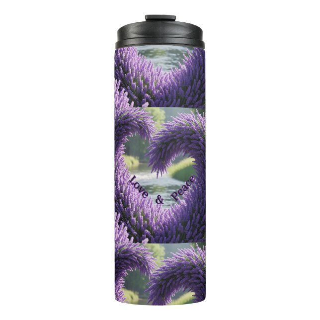 Lavanda Thermal Vaso - Love and Peace Thermal Tumbler (Front)