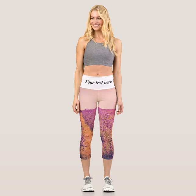 Lavander Capri Leggings (Front)