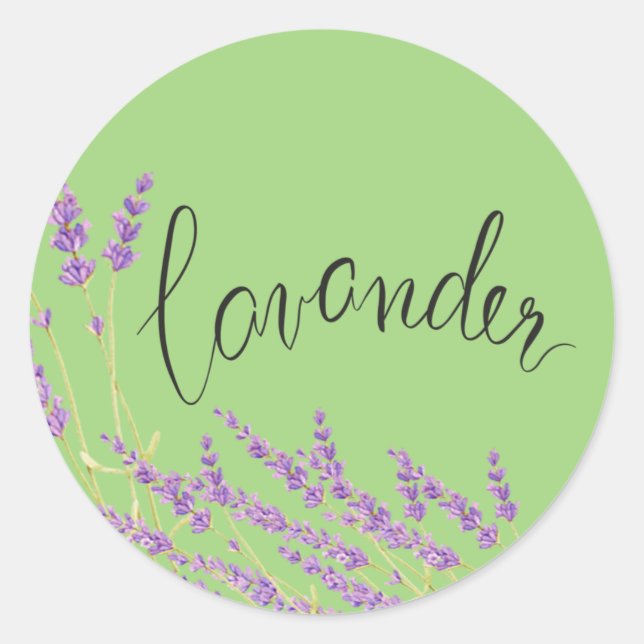 Lavander Classic Round Sticker (Front)