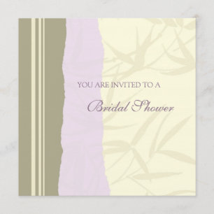 Lavander Cream Bridal Shower Invitation Cards