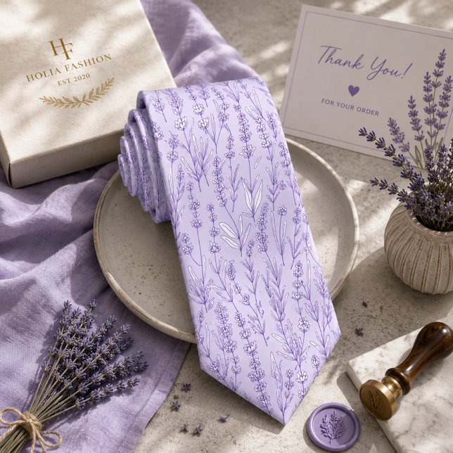 Lavander Floral Tie (Creator Uploaded)