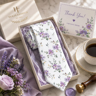 Lavander Floral Tie