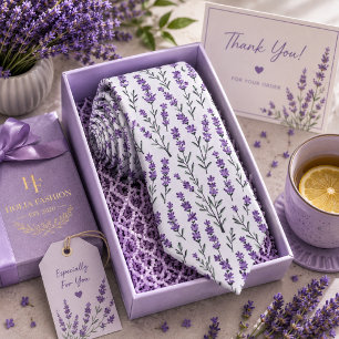 Lavander Floral Tie