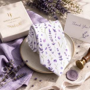 Lavander Floral Tie