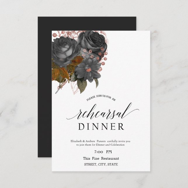 Lavander Greenery Rehearsal Dinner   Invitation (Front/Back)