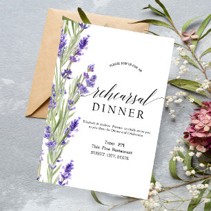 Lavander Greenery Rehearsal Dinner Invitation