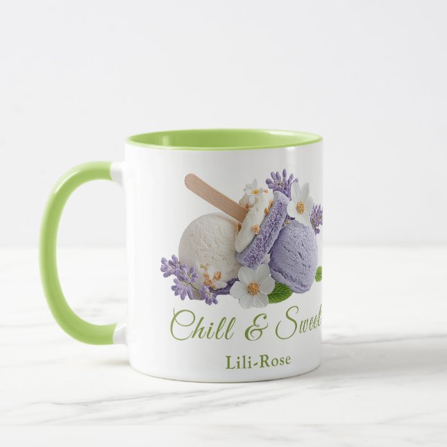 lavander Ice Cream Sandwich Day  Mug (Left)