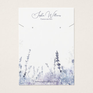 Lavander Necklace & Earrings Jewelry Display Card