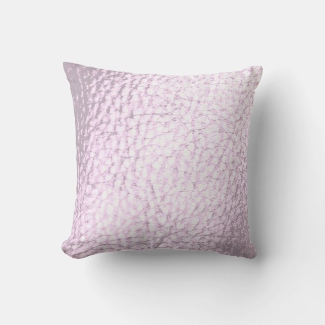 Lavander Pearl  Faux Leather Design Cushion (Front)