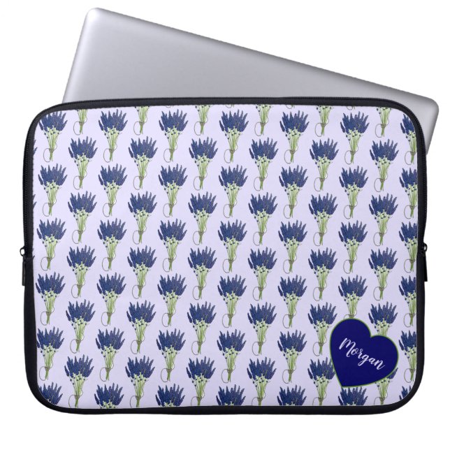 Lavandula Lavender Bunch Herb Purple Flower Garden Laptop Sleeve (Front)