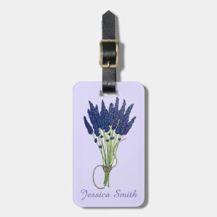 Lavandula Lavender Bunch Herb Purple Flower Garden Luggage Tag