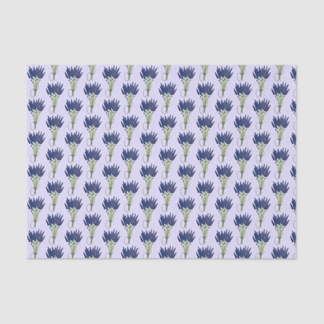 Lavandula Lavender Bunch Herb Purple Flower Garden Tissue Paper (Front)