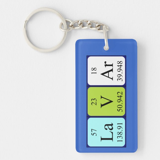 Lavar periodic table name keyring (Front)