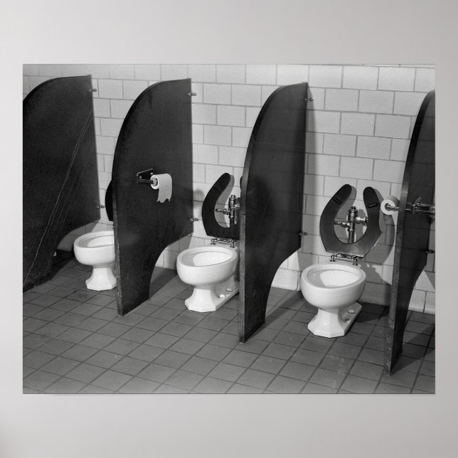 Lavatory Facilities, 1943. Vintage Photo Poster (Front)
