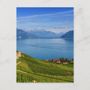 Lavaux region, Vaud, HDR Postcard
