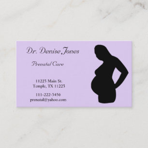 Lavendar & Black Doctor Business Card