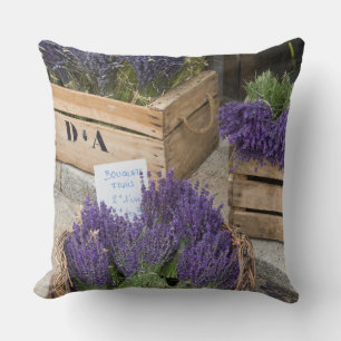 Lavendar for sale, Provence, France Cushion