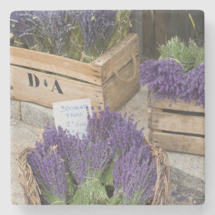 Lavendar for sale, Provence, France Stone Coaster