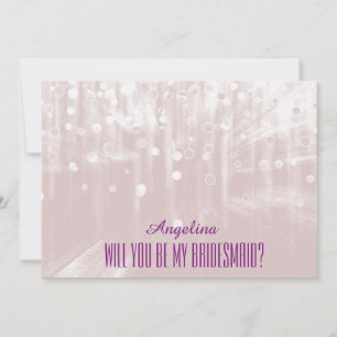 Lavendar Glitter Will you be my bridesmaid? Invitation