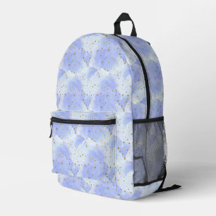 Lavendar Golden Star Pattern Printed Backpack
