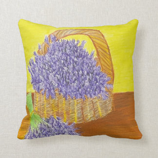 Lavendar in a Basket throw pilllow Cushion