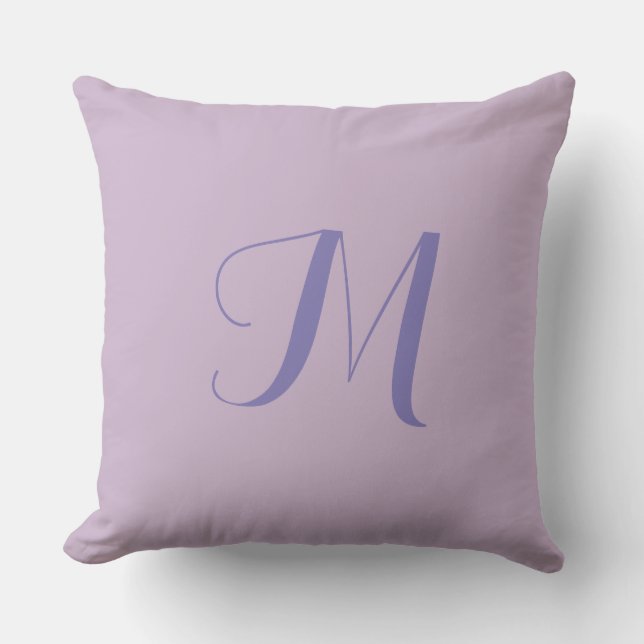 Lavendar Monogram 20x20 Outdoor Pillow (Front)