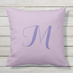 Lavendar Monogram 20x20 Outdoor Pillow