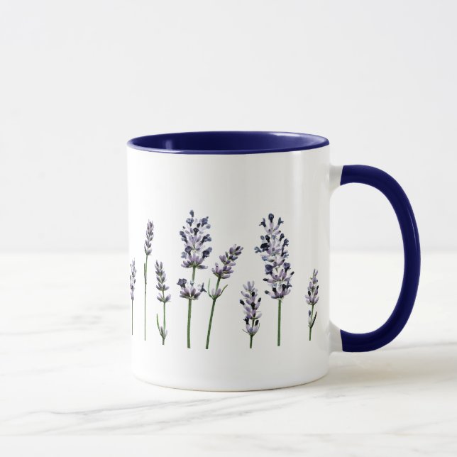 Lavendar | Purple Floral Flowers Pastel Mug (Right)