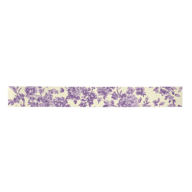 Lavendar Roses Satin Ribbon (Front)