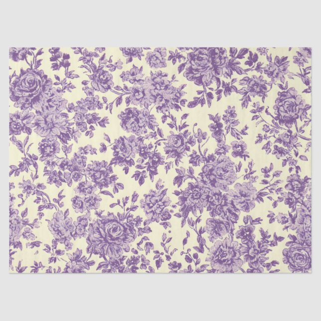 Lavendar Roses Tissue Paper (Front)