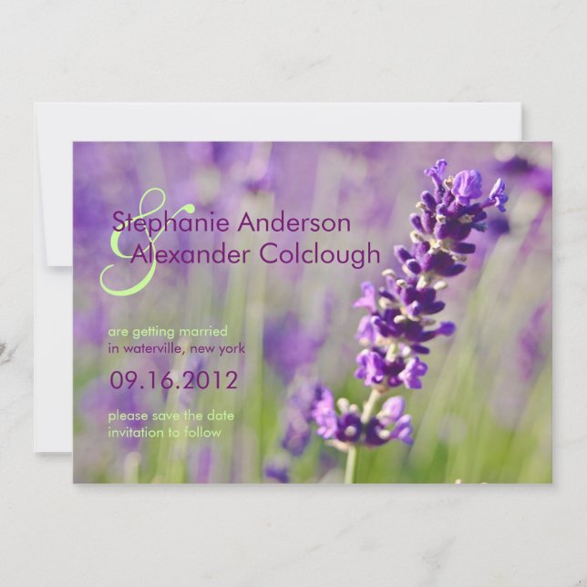 Lavendar • Save the Date Announcement (Front)