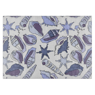 Lavendar Seashells Cutting Board