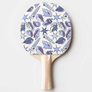 Lavendar Seashells Ping Pong Paddle